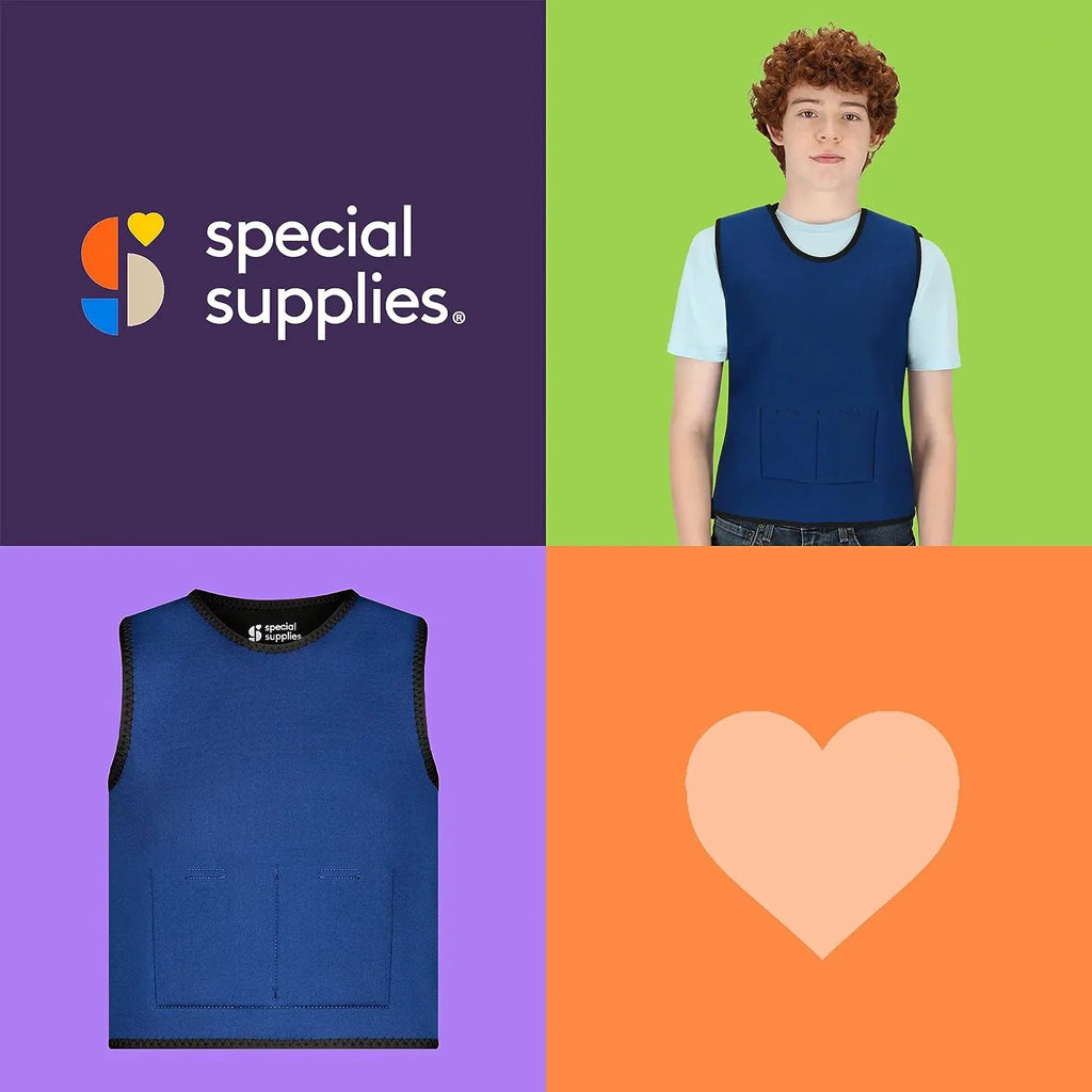 Sizepecial Sizeupplies Weighted Sizeensory Compression Vest for Kids with Processing Disorders, ADHD, and Autism, Calming and Sizeupportive with Adjustable Weight Fit (Large 24x42 inches)