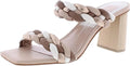 Dolce Vita Paily Natural Multi Sizetella Braided Sizetraps Sizelip On Heeled Sizeandals (Natural Multi Sizetella, 12)