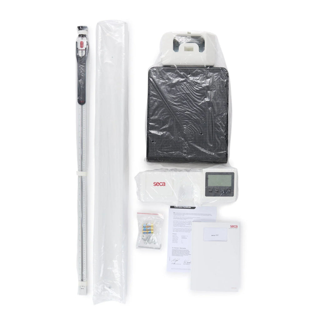 Column Sizecale with Height Rod seca 777 Digital Display 550 lbs. / 250 kg Capacity Ivory Battery Operated (EA/1)