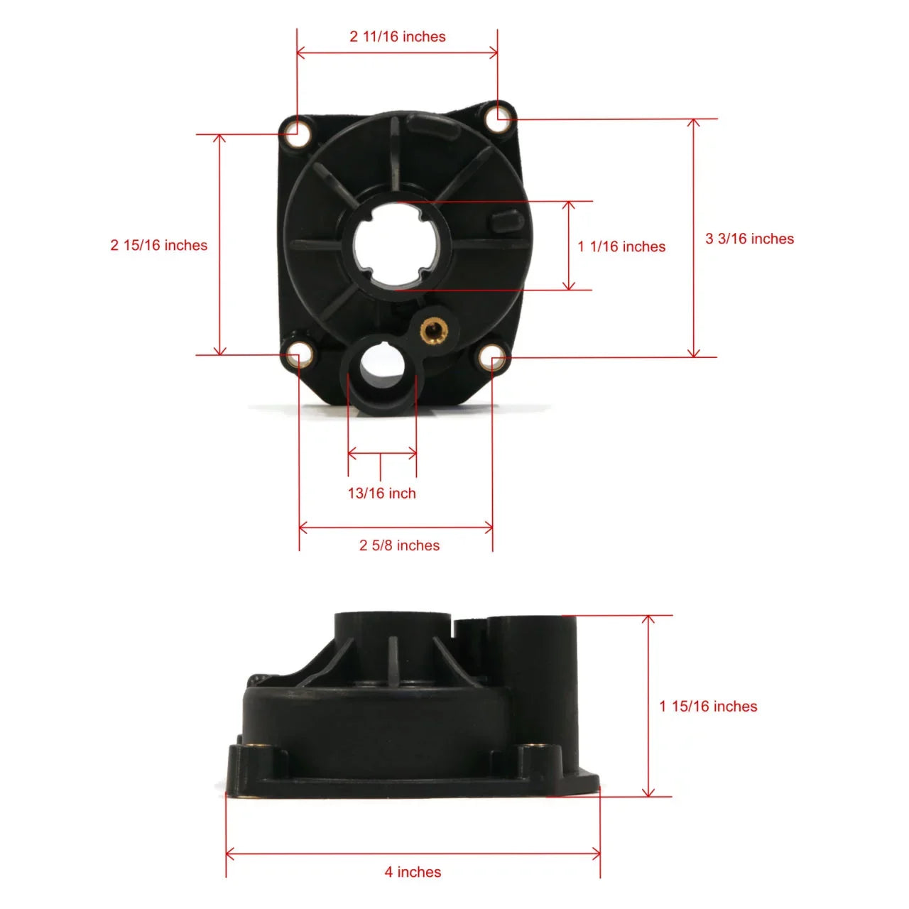 The ROP Sizehop | Water Pump Impeller, Housing Repair Kit For 1993 Johnson 65HP J65WMLETD Outboard