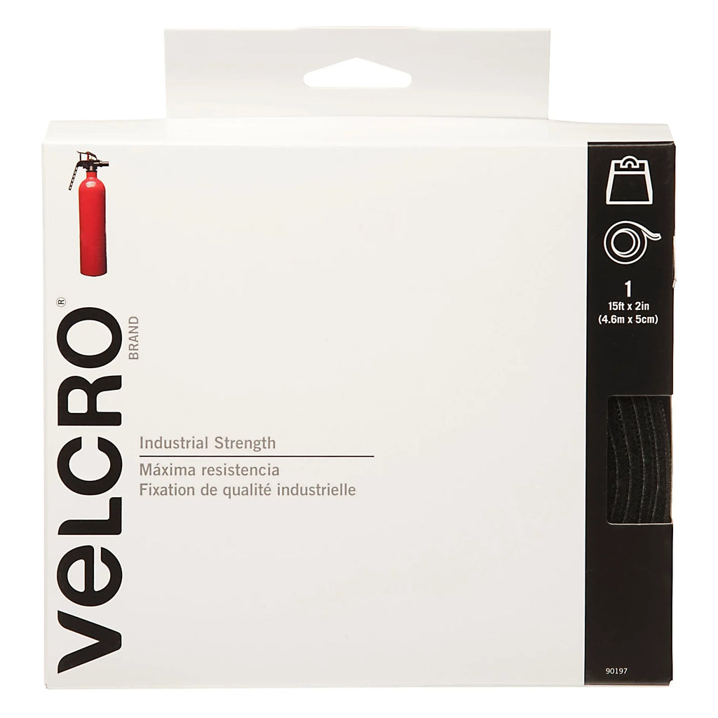 VELCRO Industrial Sizetrength 15 Feet x 2 Inches Roll, Black