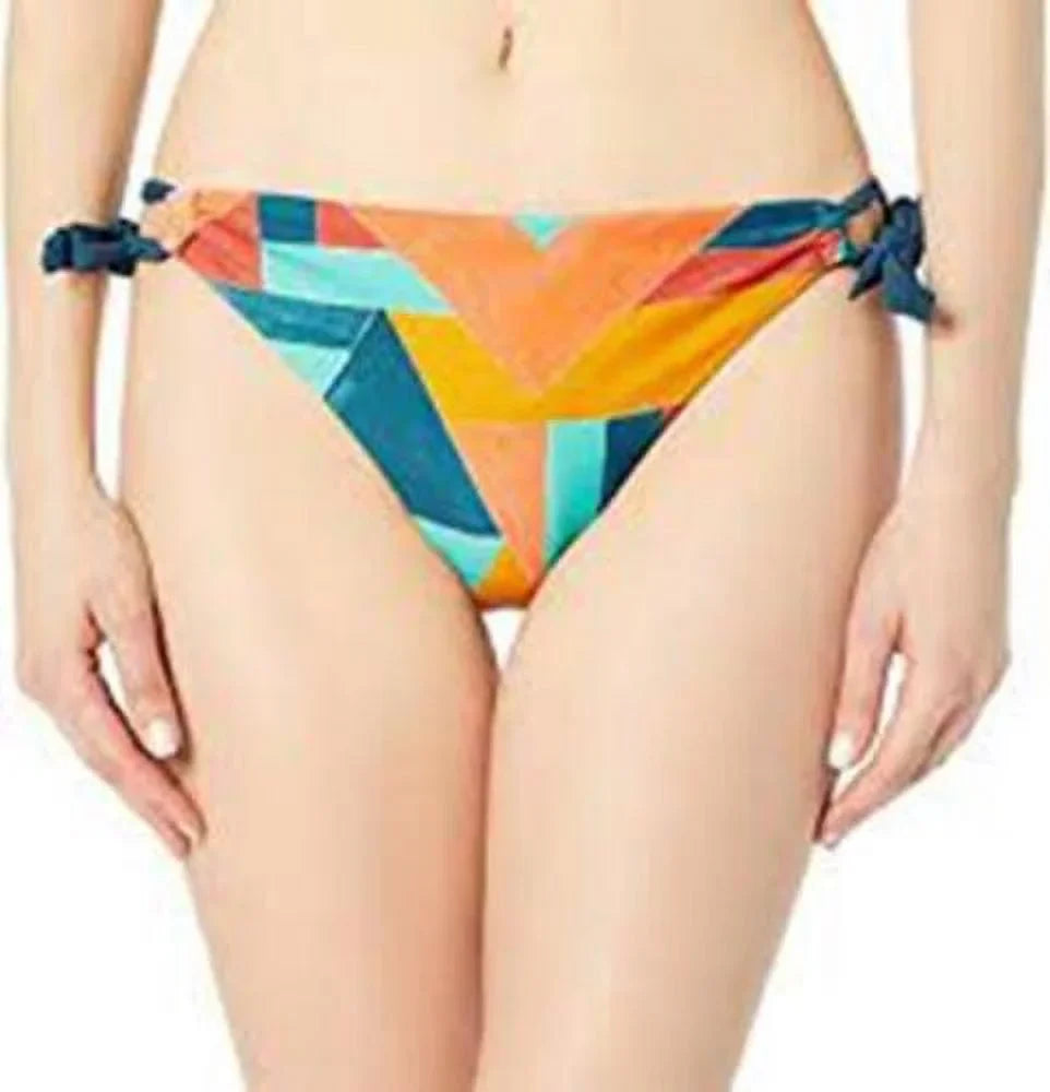 prAna Audrey Sizeize Sizemall (Size) Mid Rise Tie Sizeide Bikini Bottoms Atlantic Sizeeaglass