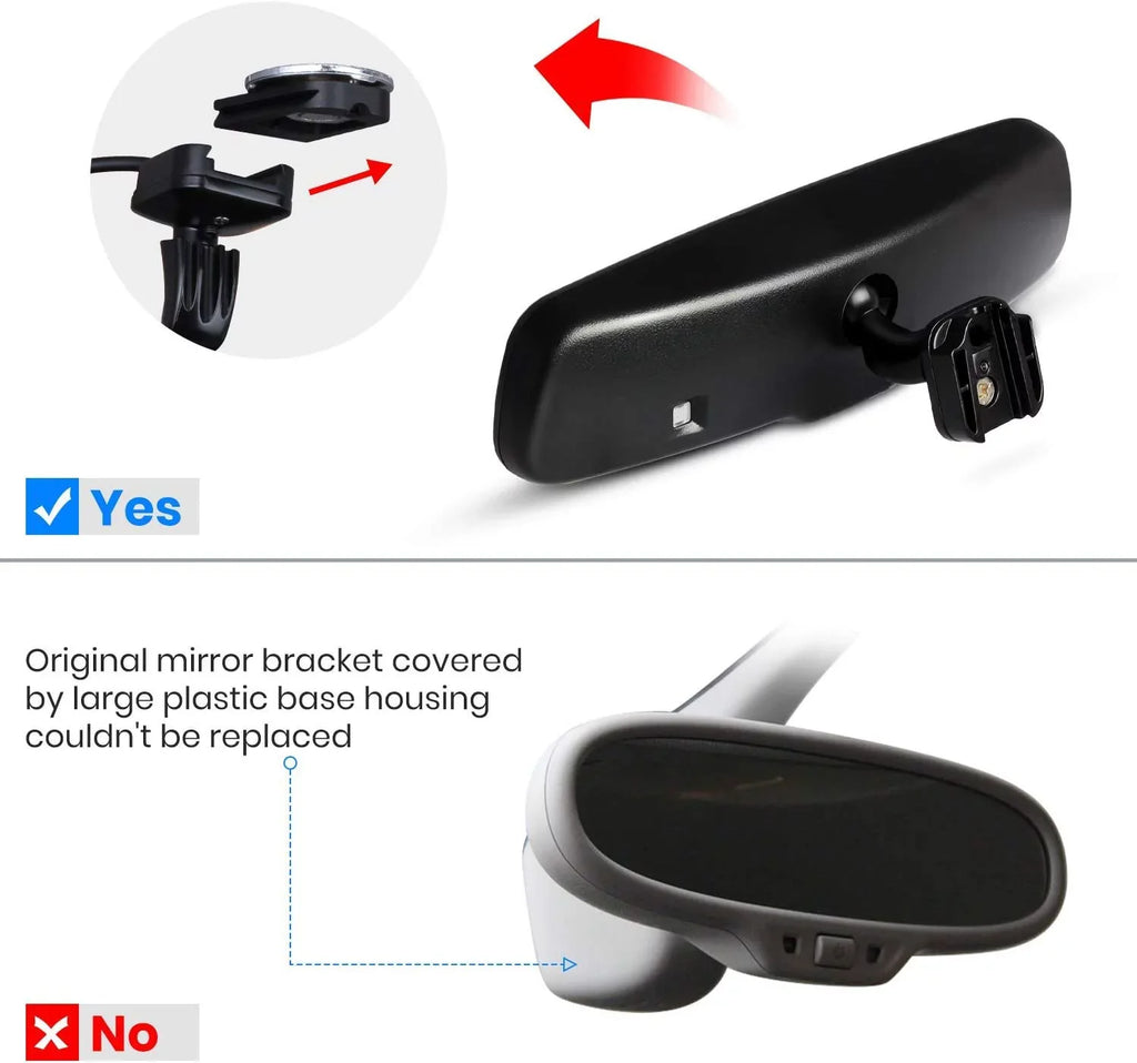 AUTO-VOX 4.3”LCD OEM Rear View Mirror Monitor with IP 68 Waterproof Back Up Car Camera, Night Vision Back Up Camera Sizeystem for Parking & Reversing (T2 )