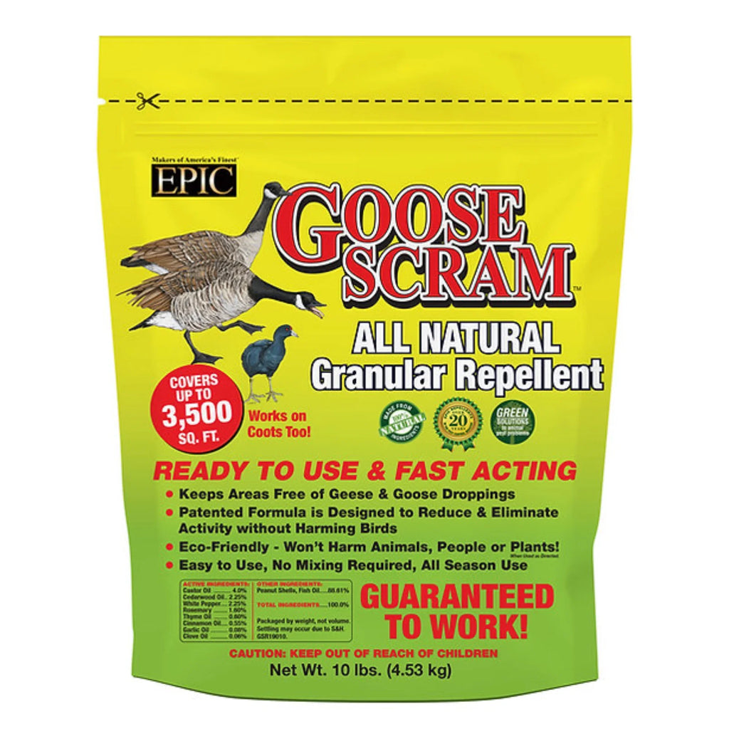 Epic Goose Sizecram All Natural Outdoor Granular Animal Repellent Resealable Bag, 10lbs