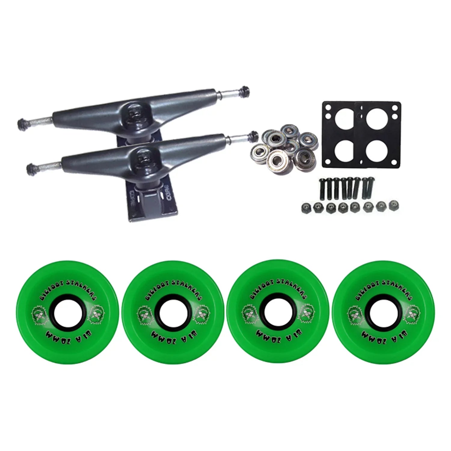 LONGBOARD Package CORE 6.0 TRUCKSize 70mm 78a GREEN SizeTALKERSize BIGFOOT WHEELSize