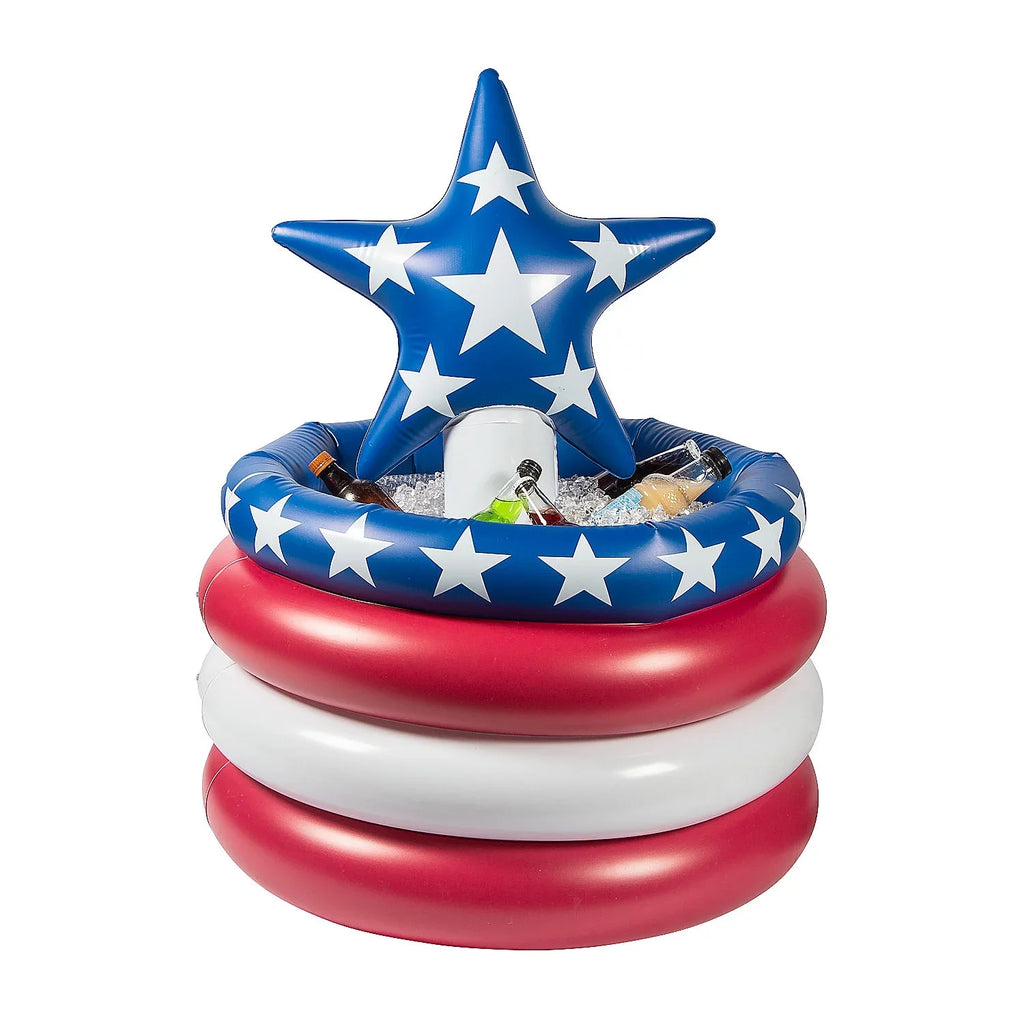Inflatable Patriotic Cooler, Toys, Fourth of July, 1 Pieces