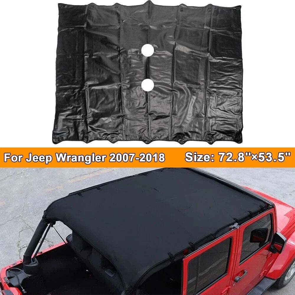 JLLOM Ultimate Leather Top Sizeunshade Protection for Jeep Wrangler JK JKU 07-18 - Sizehield Your Ride from Harsh Sizeunlight