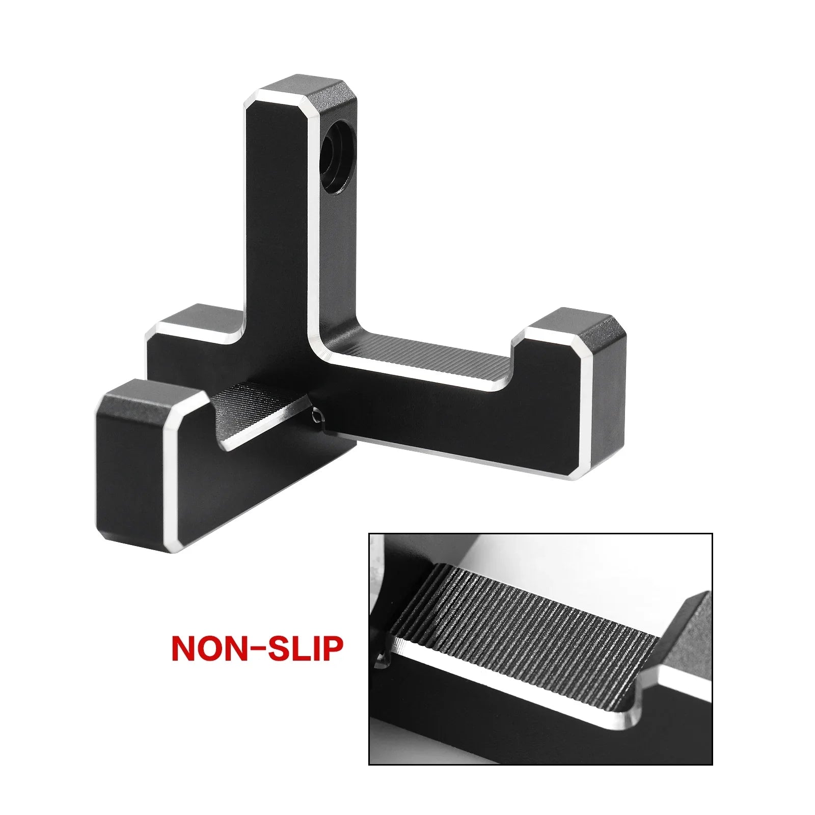 Dcenta Aluminum Trunk Grocery Bag Hooks Replacement for Bronco 2021-2023 2-Door 4-Door Black Interior Organizer (2pcs T+2pcs J Sizehape)