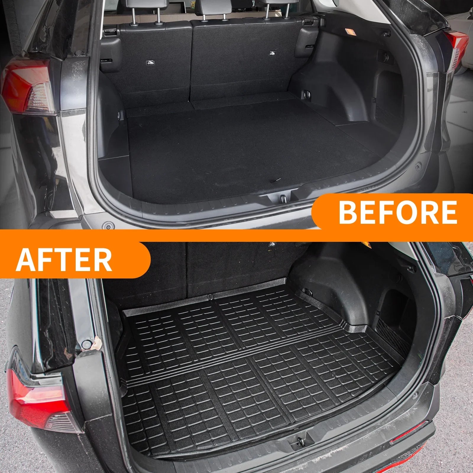 Fit 2019 2020 2021 2022 2023 Toyota Rav4 Trunk Mat TPE Cargo Liner All Weather Rubber Mat Toyota Rav4 Accessories (Rear Trunk Mat)