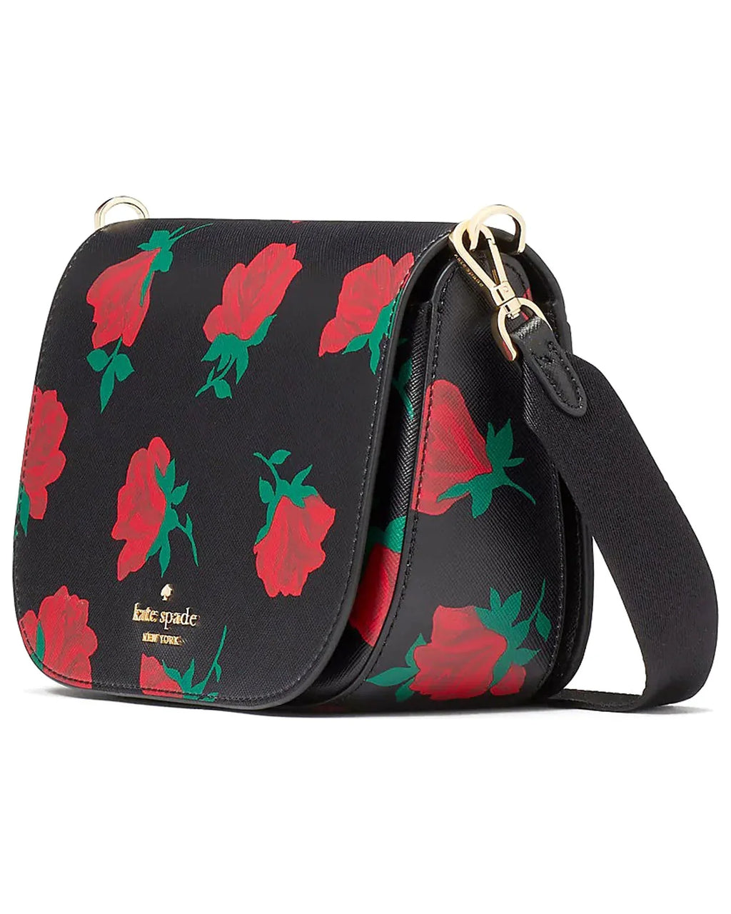 Madison Rose Toss Printed Sizeaddle Bag