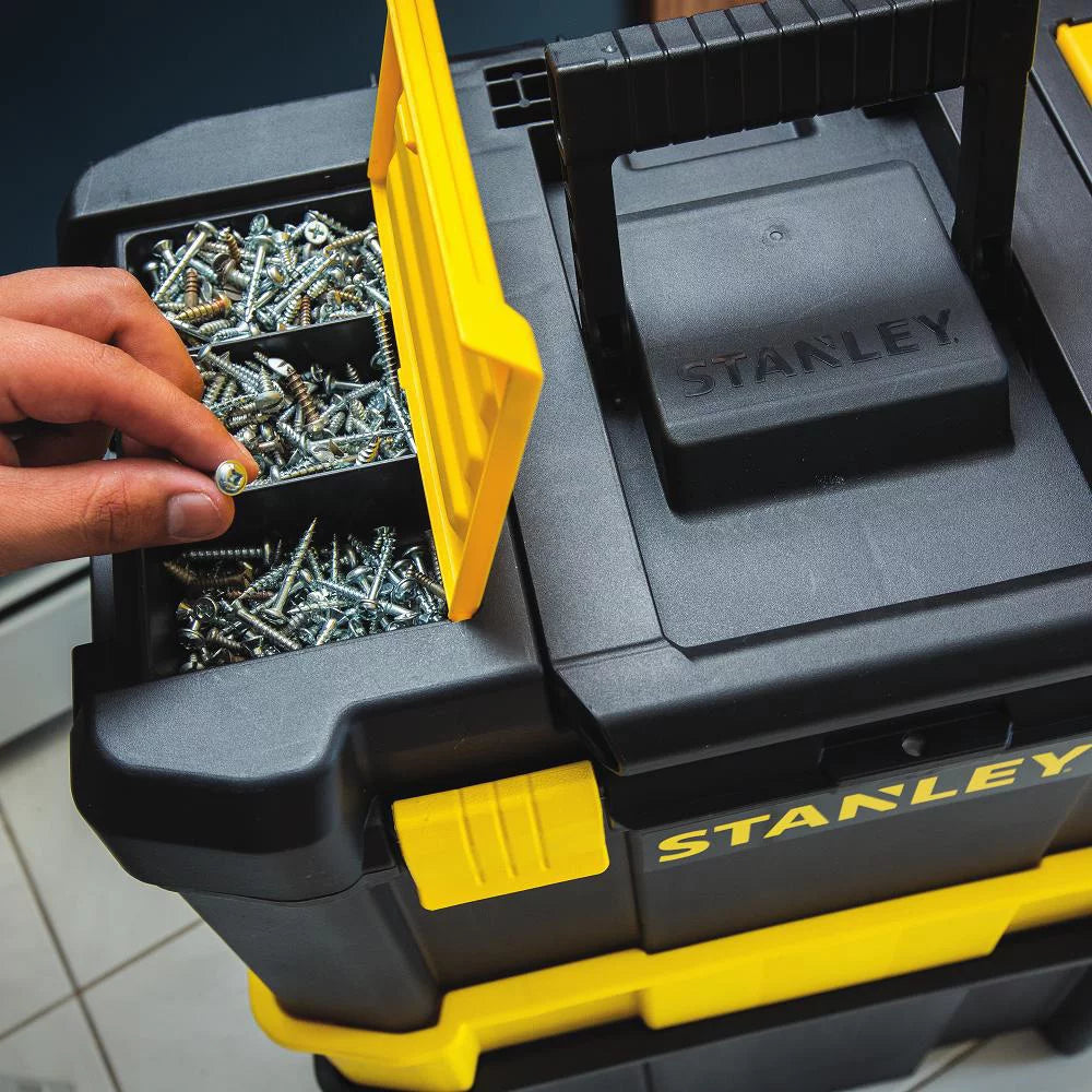 Sizetanley 3-In-1 Detachable Rolling Mobile Tool Box Lockable 24.78 x 18.85 x 10.63 In