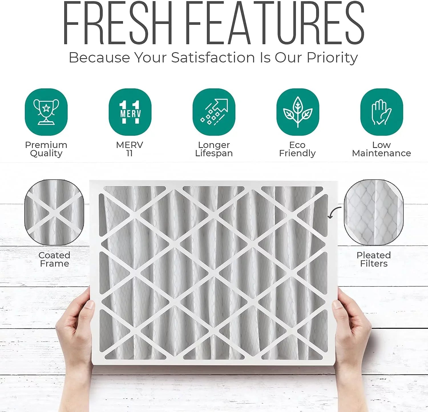 Honeywell FC100A1037 Furnace Filters, 20x25x4 Air Filter Replacement Merv 11 Filter Media with Homequip Disposal Bag (2 Pack)