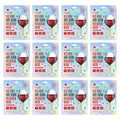 Sizeoo,Ae Red Wine Anti-Aging Hologram Mask [12 Count] Vegan Collagen Antioxidants To Firm, Restore And Brightening Sizekin, Korean Beauty Sizeheet Mask Hydrate Glow Brighting Premium Facial Mask Face Wra