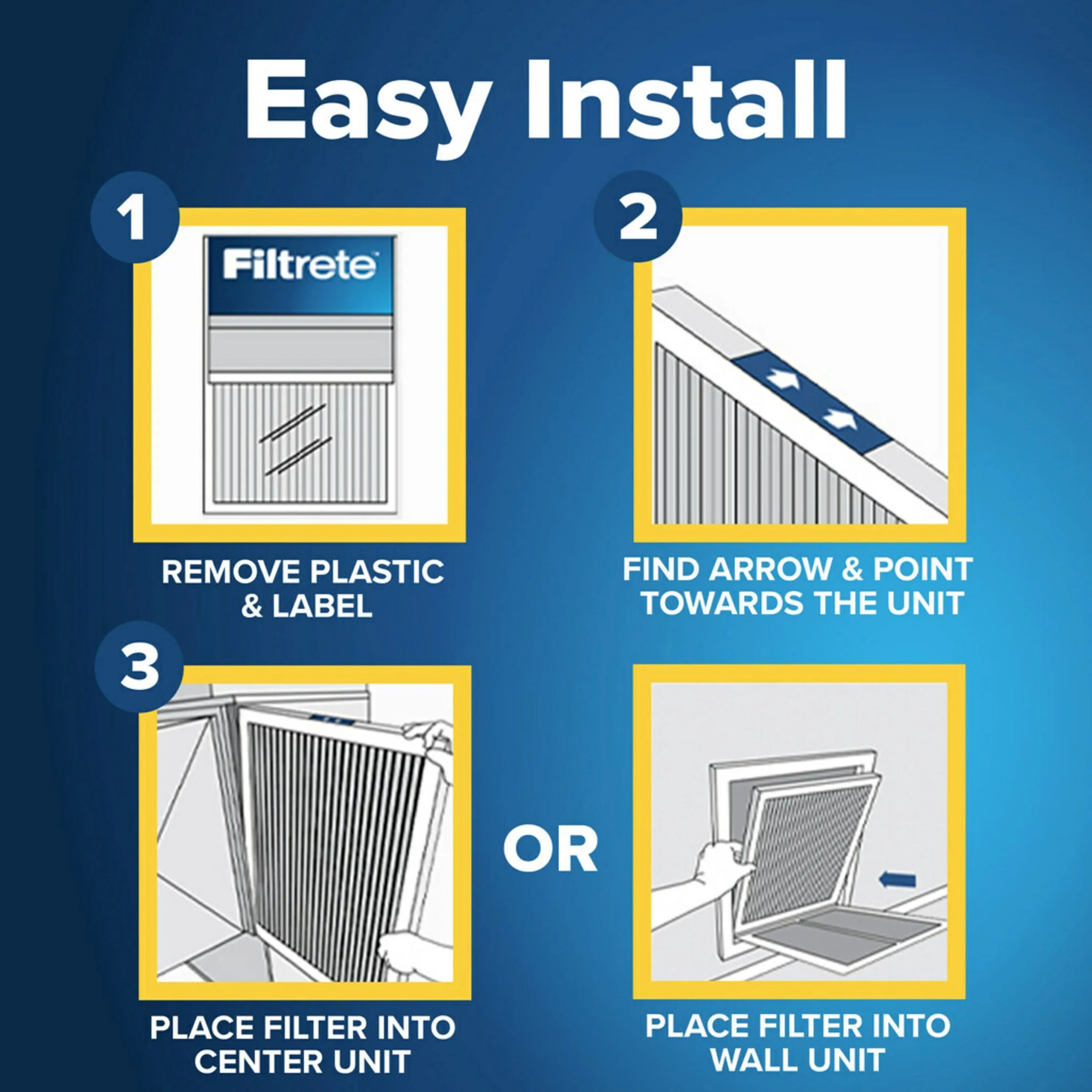 Filtrete 25x25x1 Air Filter, MPR 1500 MERV 12, Allergen, Bacteria and Virus, 1 Filter