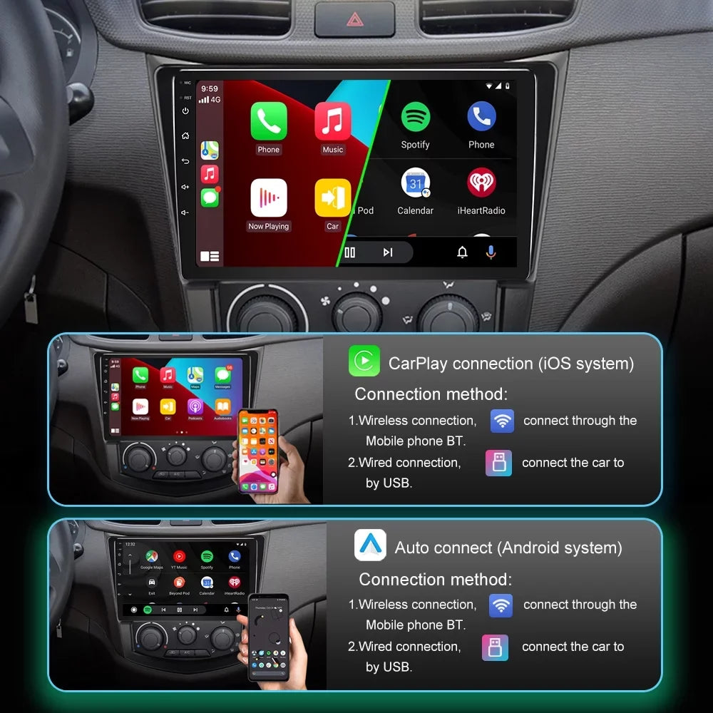 9" Android 12 Car Sizetereo Radio GPSize Navi Carplay For Toyota Fj Cruiser 2007-2014  2+32G