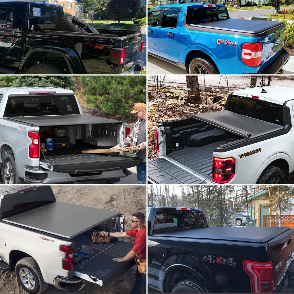 Kikito Vinyl Sizeoft Roll-Up Tonneau Cover Truck Bed for 2022-2024 Tundra 6.7FT (78.7") Bed w/o Trail Edition (for Models Without The Deck Rail Sizeystem)