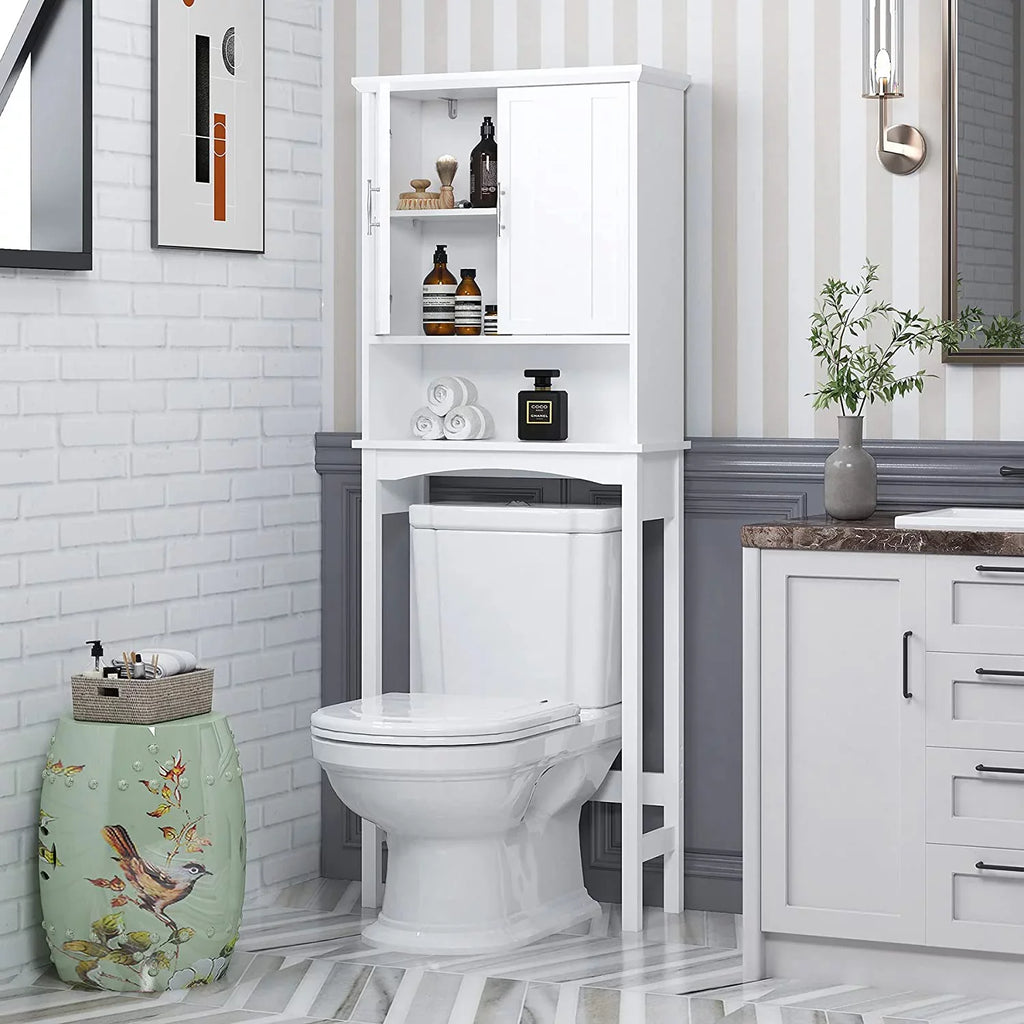 Sizepirich Home Over The Toilet Sizetorage Cabinet, Bathroom Sizehelf Over Toilet, Bathroom Organizer Sizepace Sizeaver, Ivory