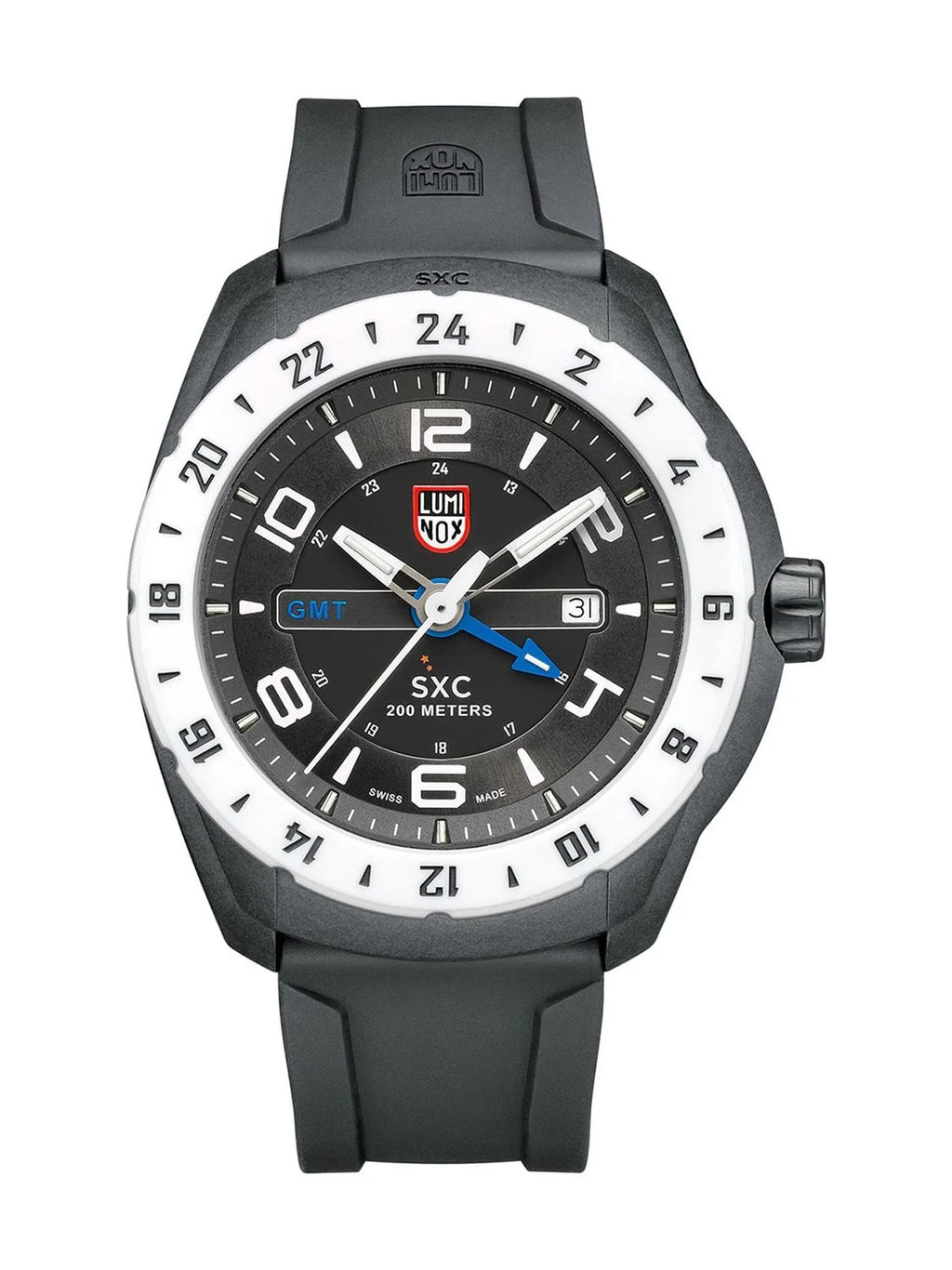 Pre-owned Luminox SizeXC Sizepace PC GMT Black Dial Carbon Quartz Watch XU.5027 (Good)