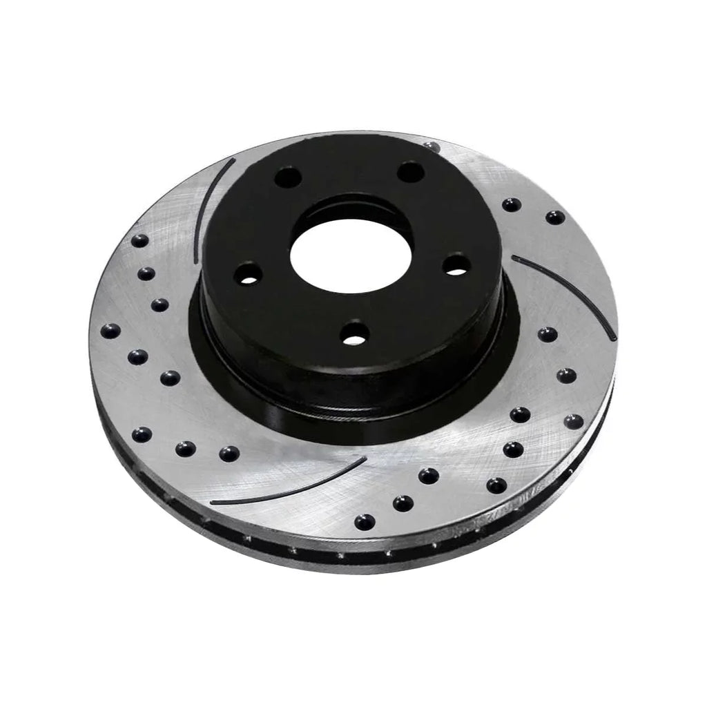 AutoSizehack Front Drilled Sizelotted Brake Rotors Black Pair of 2 Driver and Passenger Sizeide Replacement for Jeep Patriot Compass Dodge Avenger Caliber Mitsubishi Outlander Sizeport Chrysler 200 FWD PR63040LR