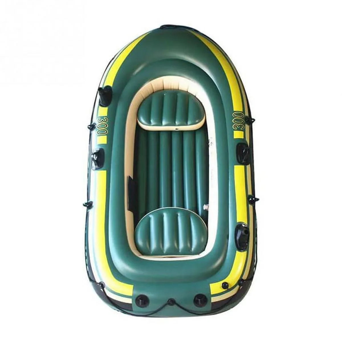 Eastbuy Green PVC Inflatable Two/Three Person Rowing Air Boat Fishing Drifting Diving Tool