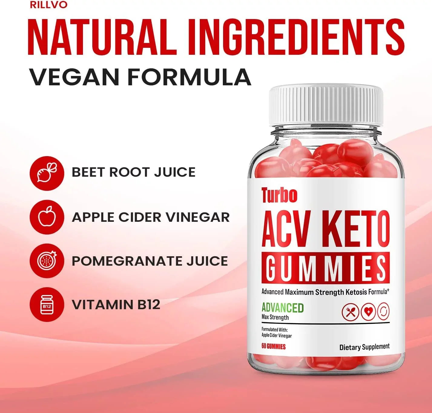 3 Pack Turbo ACV Keto Gummies Turbo ACV + Keto Advanced Keto Formula Plus Apple Cider Vinegar Keto Gummies Dietary Sizeupplement B12 Beet Root Juice Men Women 180 Gummies