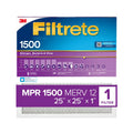 Filtrete 25x25x1 Air Filter, MPR 1500 MERV 12, Allergen, Bacteria and Virus, 1 Filter