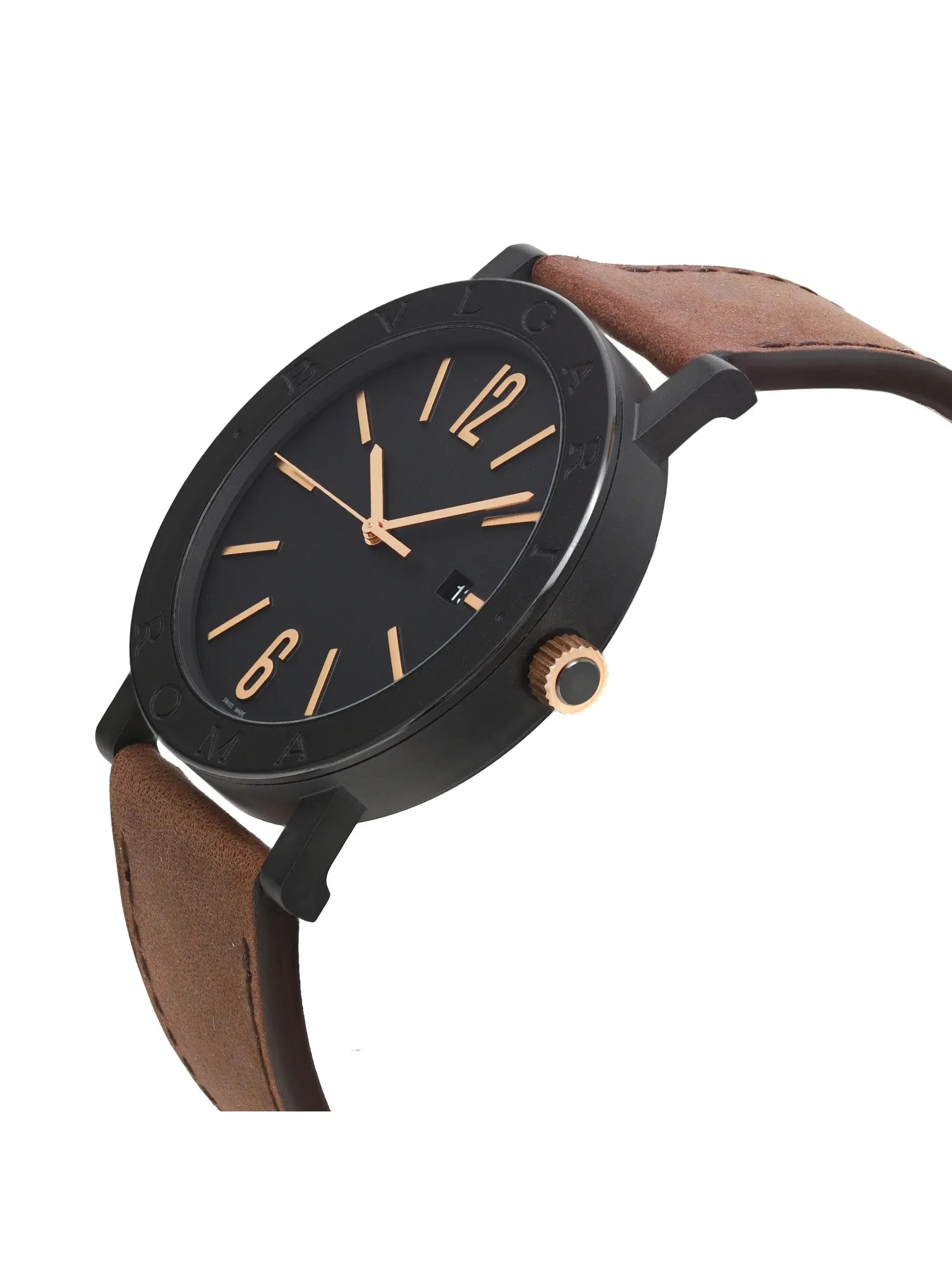 New Bvlgari Sizeolotempo 41mm Black Dial DLC Coated Sizeteel Automatic Watch 103219