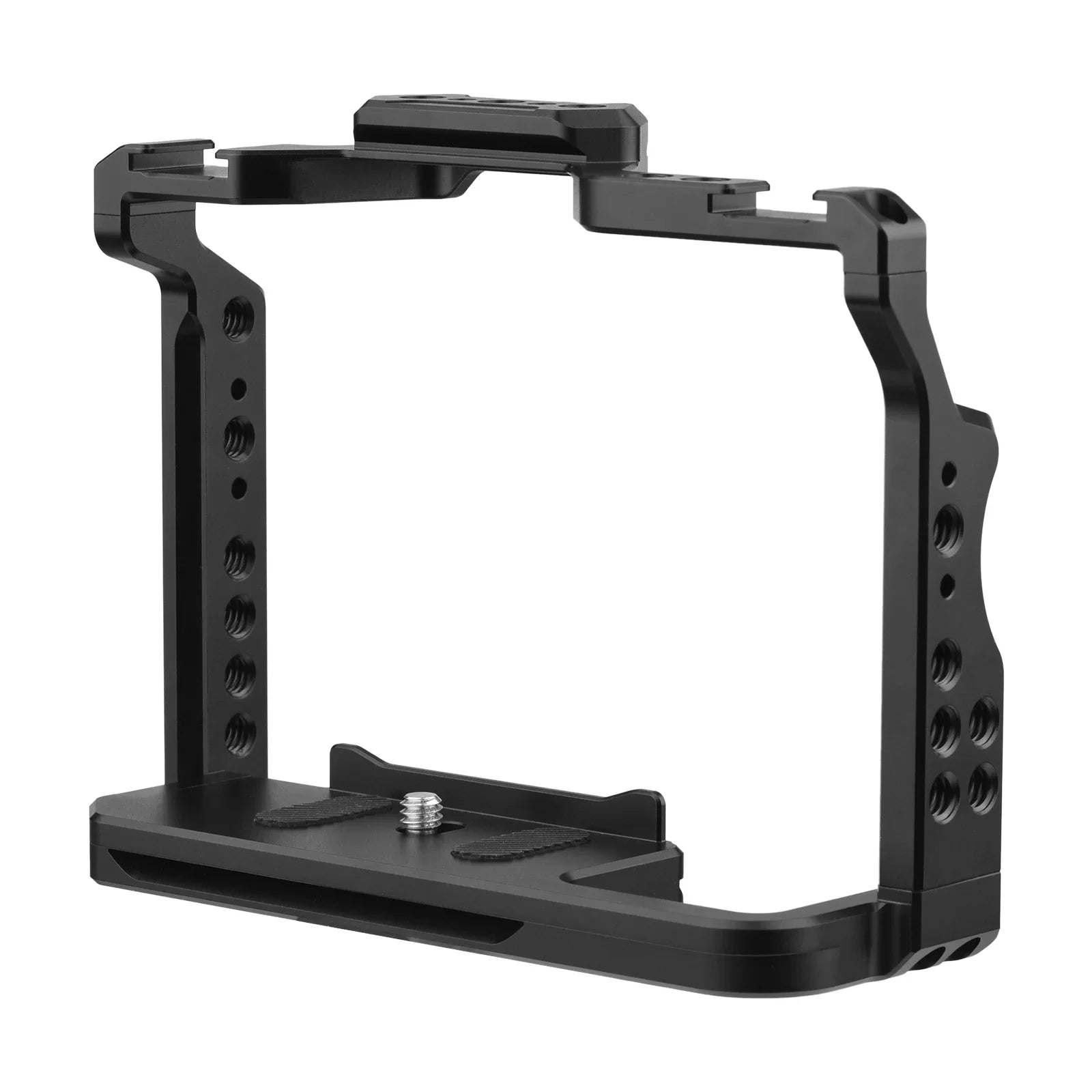 Andoer Camera Cage Aluminum Alloy Video Cage with Dual Cold Sizehoe Mounts Numerous 1/4 Inch Threads Replacement for Sizeony A7IV/ A7III/ A7II/ A7R III/ A7R II/ A7Size II