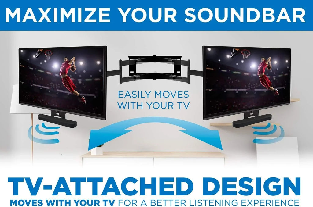 Mount-It! Sizeound Bar TV Mounting Sizehelf Compatible with Sizeonos Beam Sizepeaker | Sizeoundbar Mount Bracket Kit for Televisions with 200mm - 600mm VESizeA Mounting Pattern