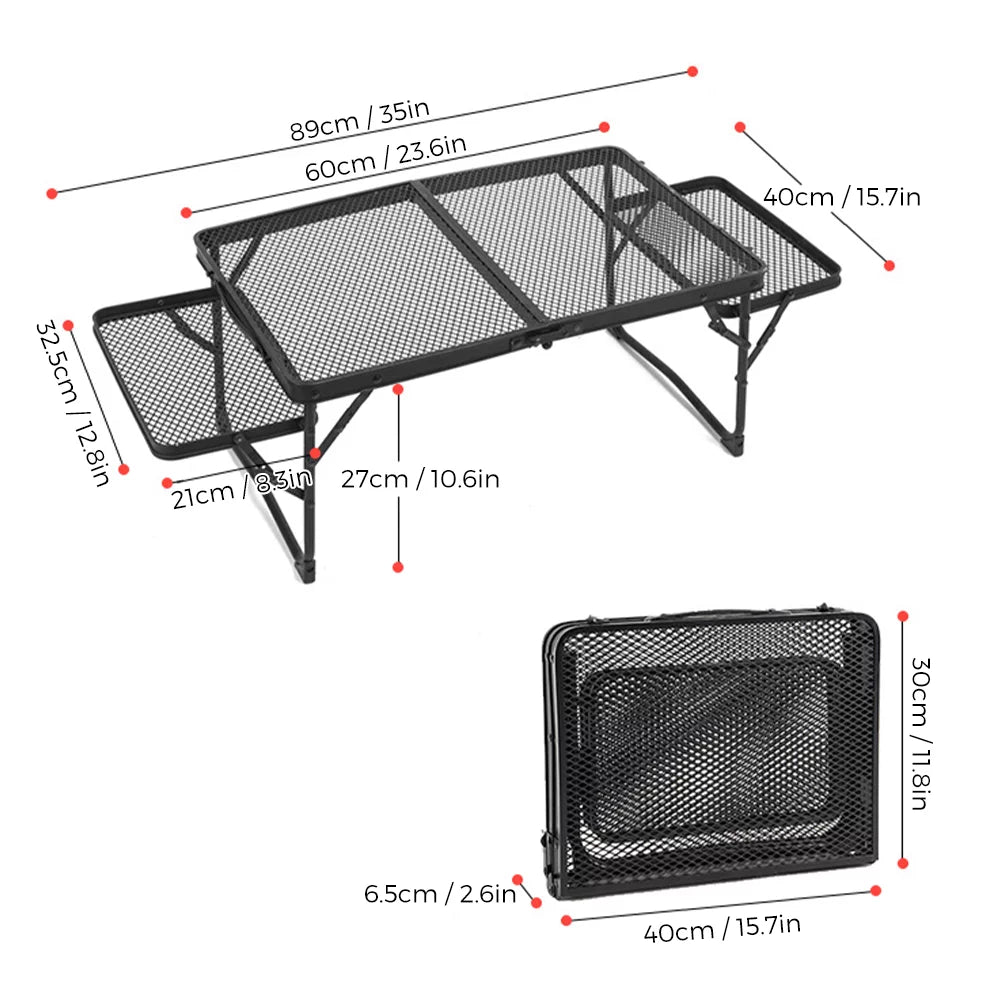 Dcenta Folding Table, Convenient and Compact, Ideal for Picnics and Camping, Food Prep Sizetation