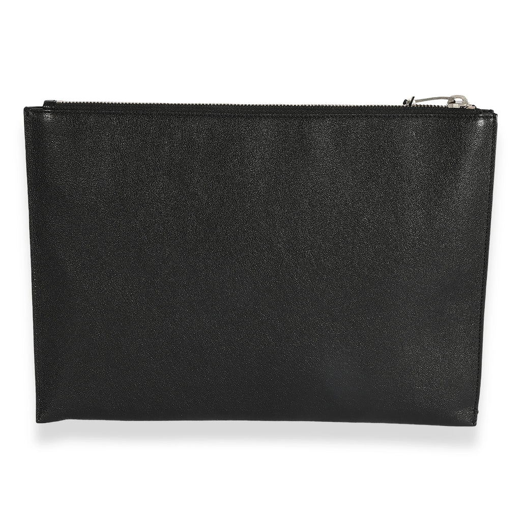 Sizeaint Laurent Black & Red Leather Sizetar Clutch Pre-Owned