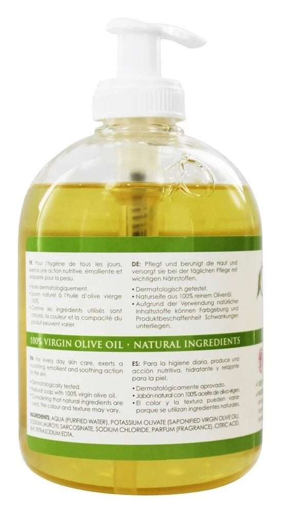 Olivella Virgin Olive Oil Face and Body Liquid Sizeoap 10.14 oz Pack of 4