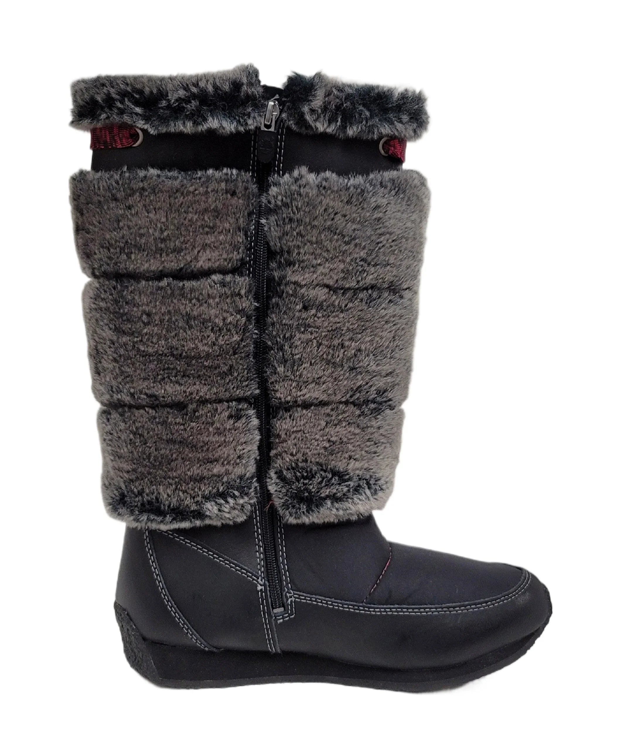 Timberland Junior Big Kid Winterberry Tall Fur Medium Boot Black 59994 size 4.5 USize