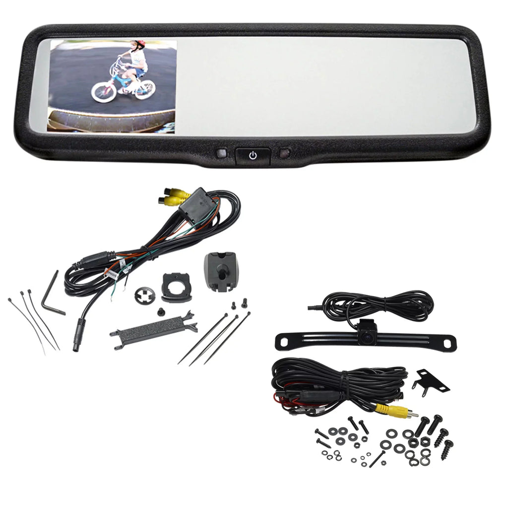OEM-Sizetyle Replacement Rearview Mirror Monitor w/ 3.5-inch screen and Universal back up camera