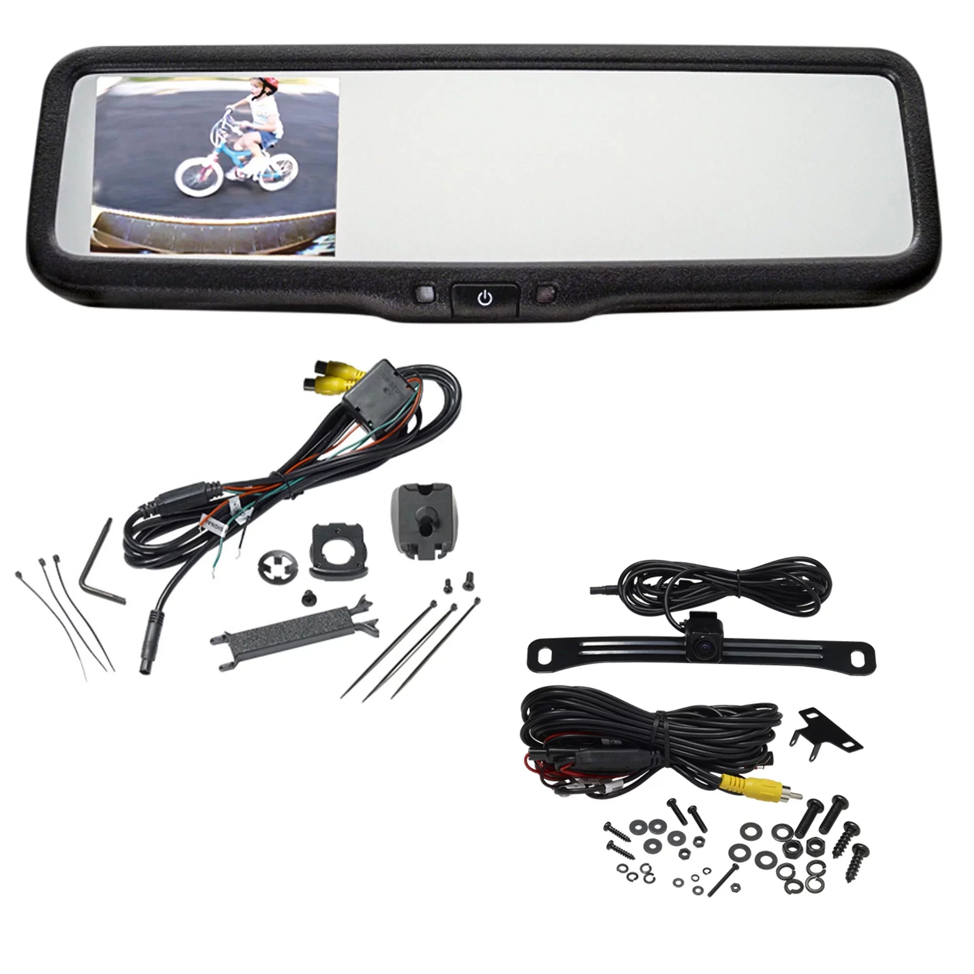 OEM-Sizetyle Replacement Rearview Mirror Monitor w/ 3.5-inch screen and Universal back up camera