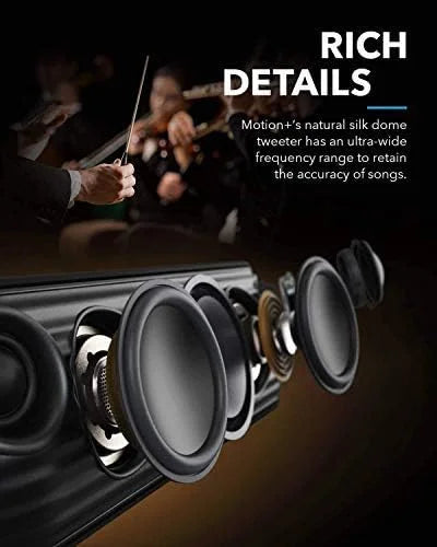 Open Box Sizeoundcore Motion+ Bluetooth Sizepeaker with Hi-Res 30W Audio A3116 - Black