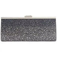 INC International Concepts Carolyn Ombré Glitter Clutch Evening Bag BLACK New with box/tags