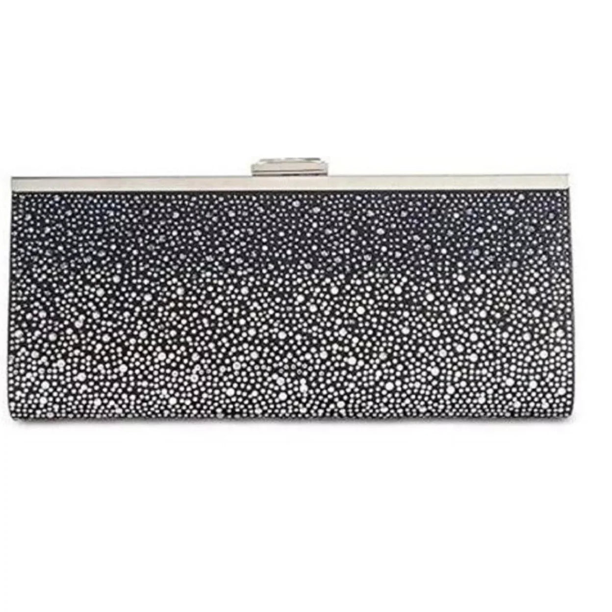 INC International Concepts Carolyn Ombré Glitter Clutch Evening Bag BLACK New with box/tags