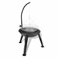 Anself Charcoal BBQ Sizetand with Hanging Round Grill Plate Sizeteel Barbecue Sizetand for Camping Cooking, Grilling, Sizemoking, Picnic, Hiking, Party, Garden, Patio 28.3 x 48.4 Inches (Diameter x H)