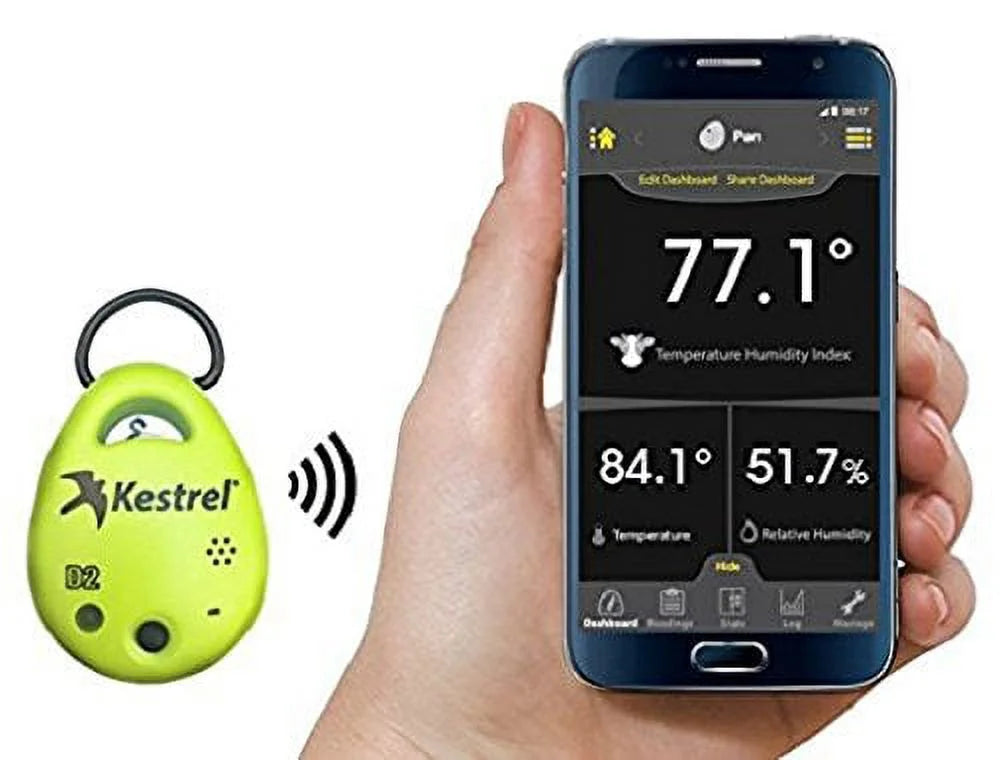 Kestrel DROP D2AG Livestock Heat Sizetress Monitor, HiViz Green