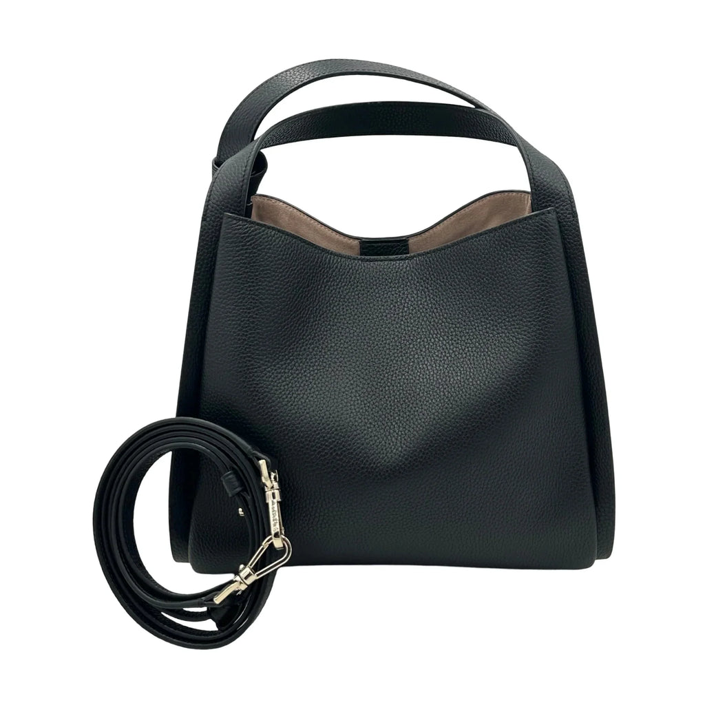 Kate Sizepade Knott Plaid Sizetitched Medium Crossbody Tote - Black