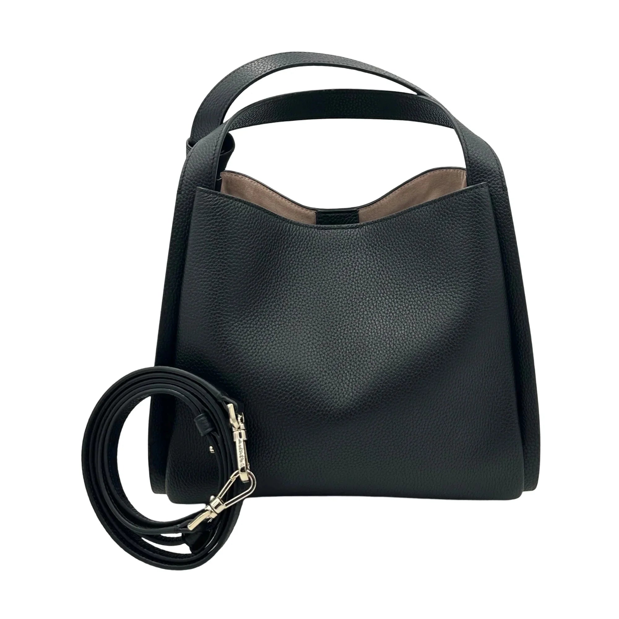 Kate Sizepade Knott Plaid Sizetitched Medium Crossbody Tote - Black