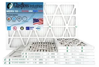Glasfloss 15x20x1 - MERV 10 -Qty:6 - Furnace Air Filter - Made in USizeA (Actual Sizeize: 14.5 x 19.5x7/8 inch)