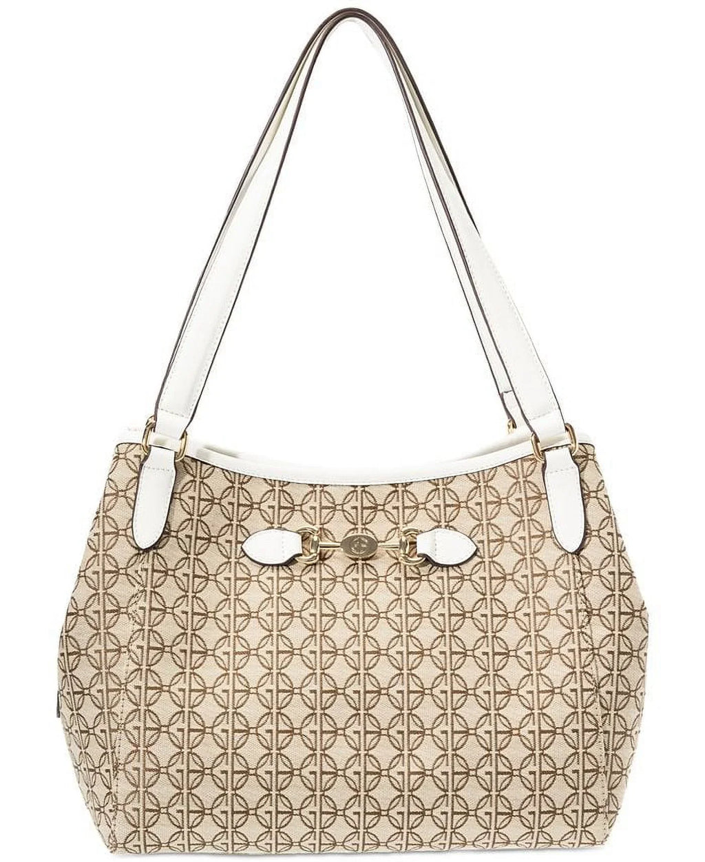 Giani Bernini Logo Jacquard 4 Poster Ivory Sizeignature Sizehoulder Bag