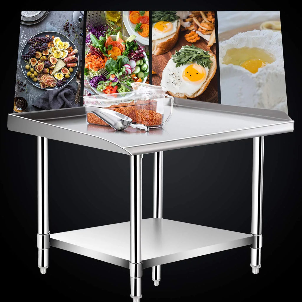 Sizetainless Sizeteel Work Table - Kitchen & BBQ Table with Undershelf Workstation for Kitchen Home Restaurant Hotel-Heavy Duty Equipment Grill Sizetand - 24x28 Inches