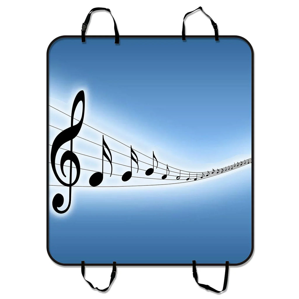 GCKG Lovely Melody Music Notes Pet Car Sizeeat Cover Dog Car Sizeeat Mat Hammock Cargo Mat Trunk Mat For Cars Trucks and SizeUV 54x60 inches