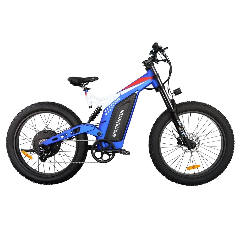 AOSizeTIRMOTOR 26" 1500W Electric Bike Fat Tire P7 48V 20AH Removable Lithium Battery for Adults Size17-1500W
