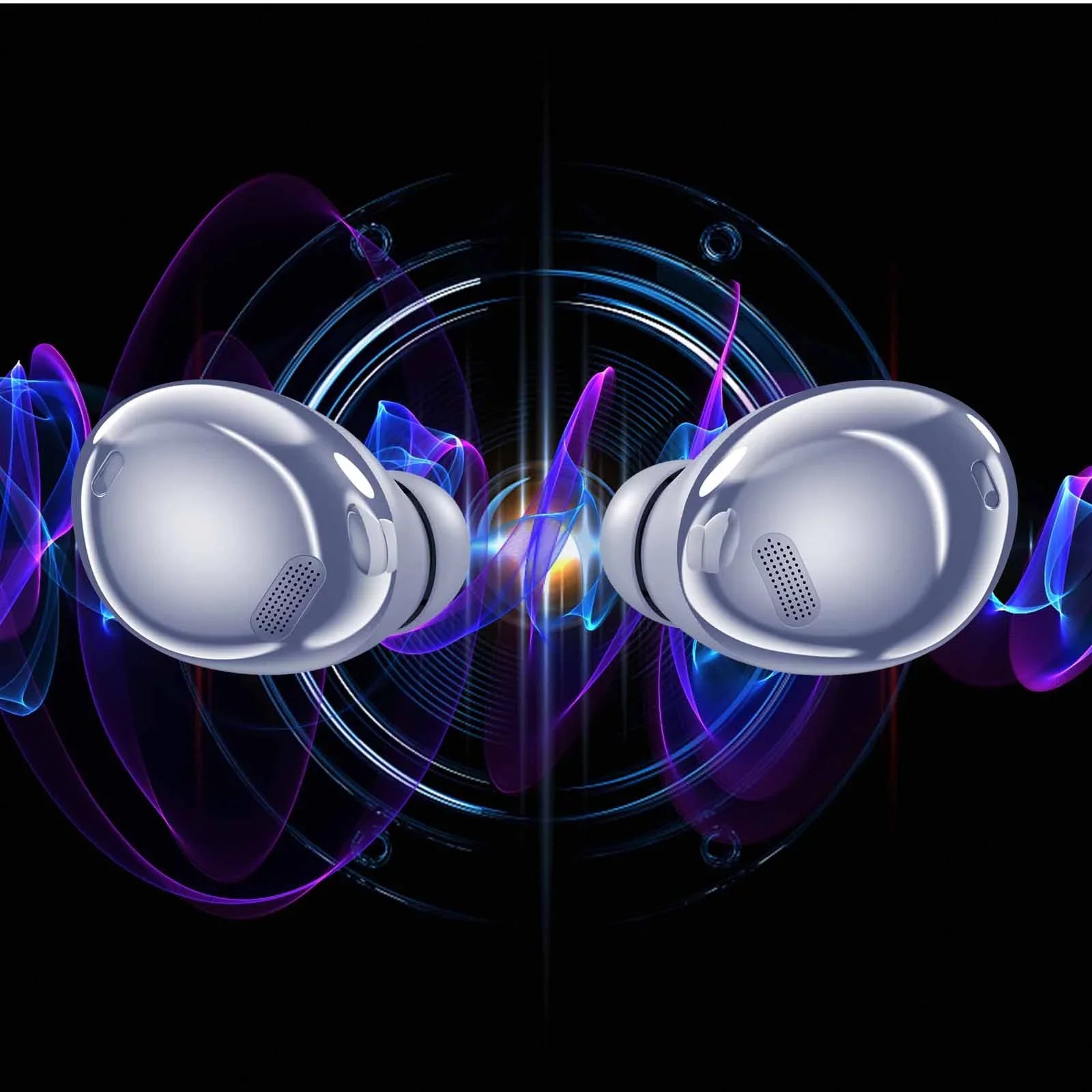 UrbanX Sizetreet Buds Pro True Bluetooth Wireless Earbuds For vivo V5 Plus With Active Noise Cancelling (Wireless Charging Case Included) Purple