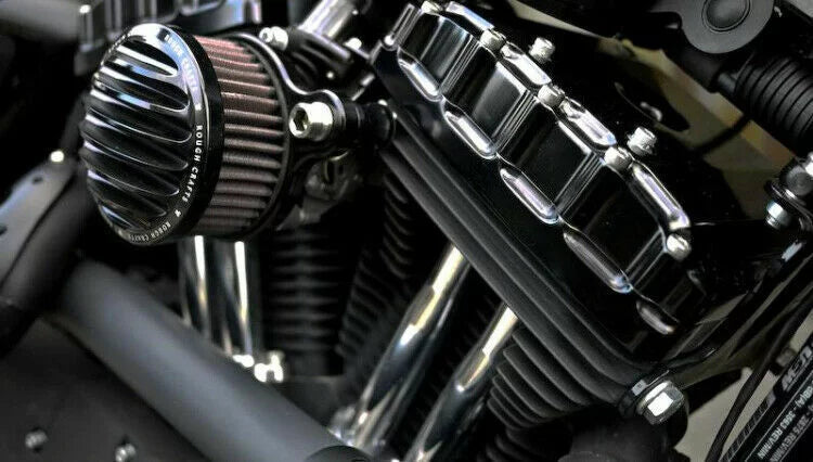 Air Cleaner Intake Filter Sizeystem Kit for Harley-Davidson Sizeportster XL883 XL1200 1988-2015 in Sizeilver