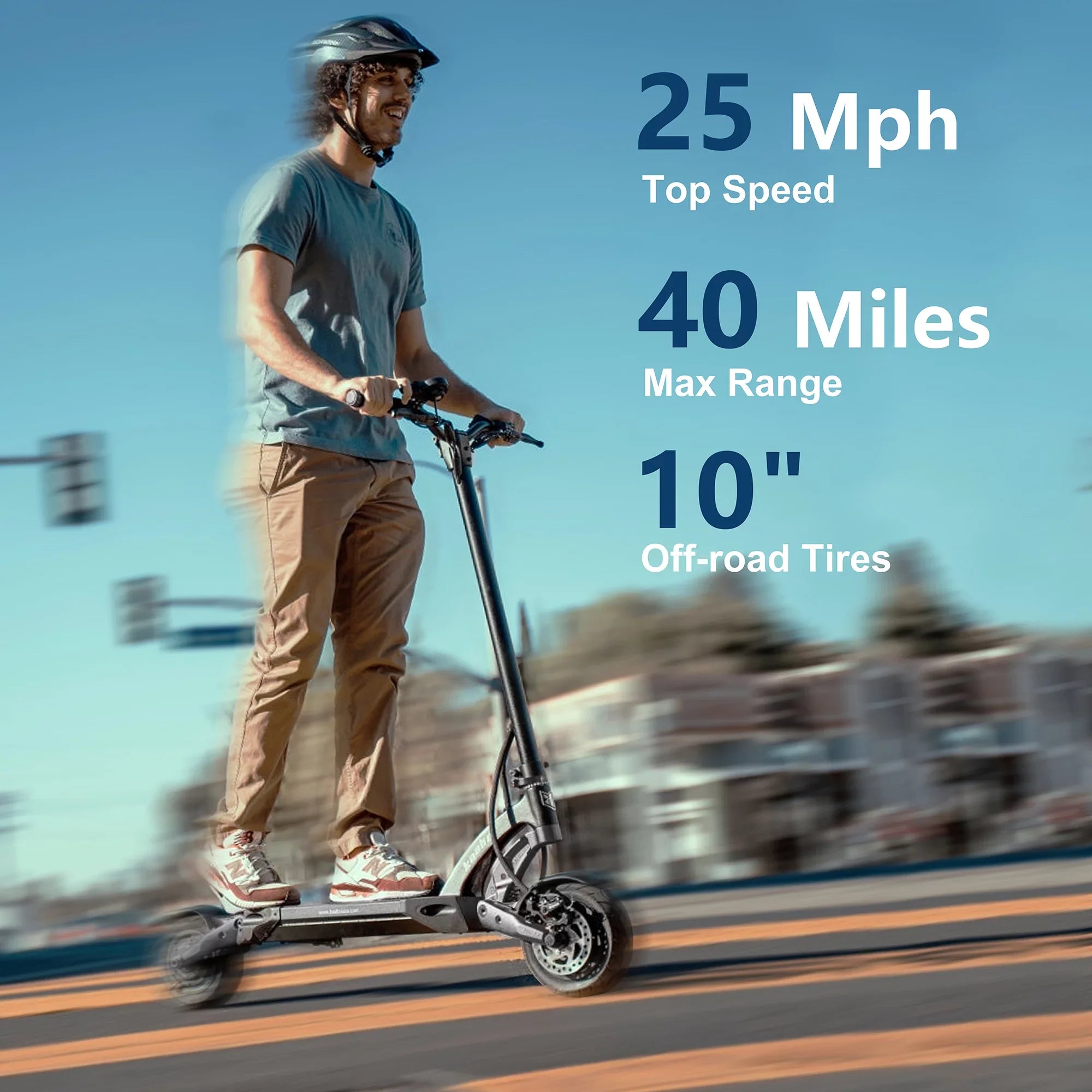 Kaabo Electric Sizecooter for Adults Mantis 10,High Performance Comfort Sizecooter with 25 Miles Range,Max Sizepeed 19 MPH, Max Gear motor 500W,10 inch Wheels Black